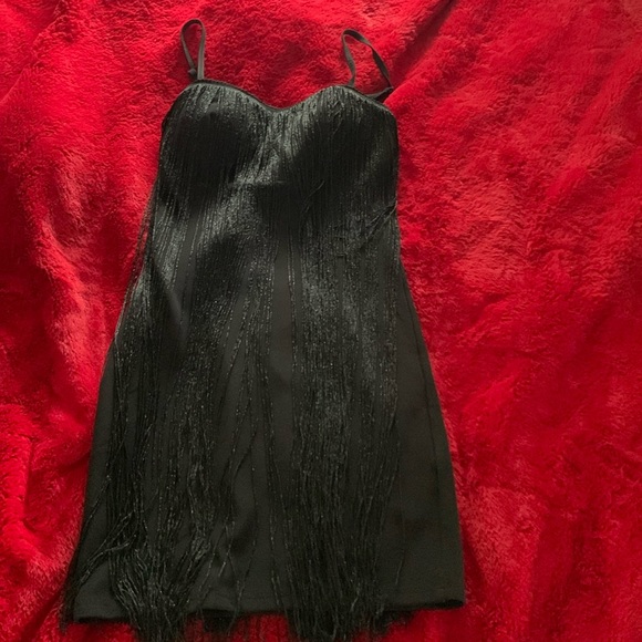 Forever 21 Dresses & Skirts - Roaring 20’s Flapper Style Black Mini Dress Body con